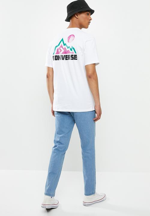 Converse - Converse mountain club moon tee - white