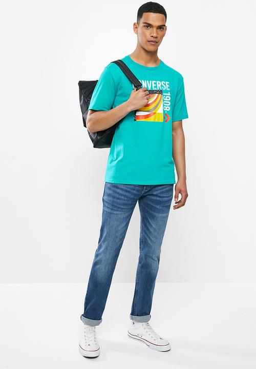 Converse - Converse planet 1908 short sleeve tee - teal