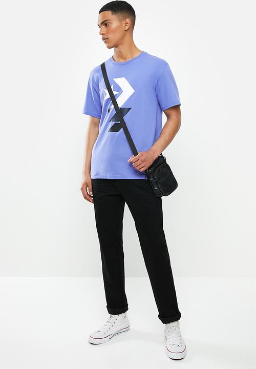 Converse - Converse repeated star chevron tee - blue