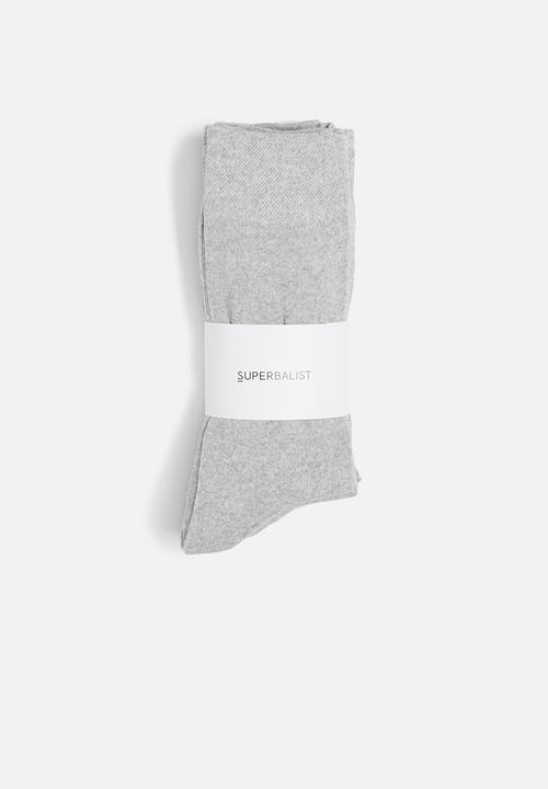 Superbalist - Plain 5 pack socks - grey
