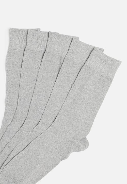 Superbalist - Plain 5 pack socks - grey