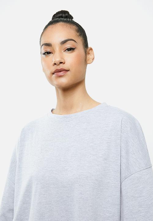 Missguided - Petite carpe diem T-shirt dress - grey