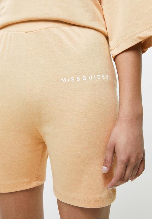 Missguided - Petite over sized T-shirt cycling short set - sand