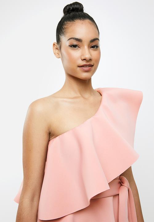 Missguided - Petite scuba dress - blush pink