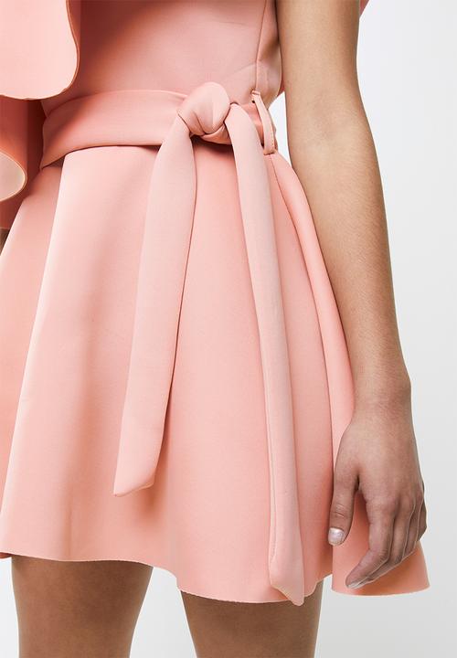 Missguided - Petite scuba dress - blush pink
