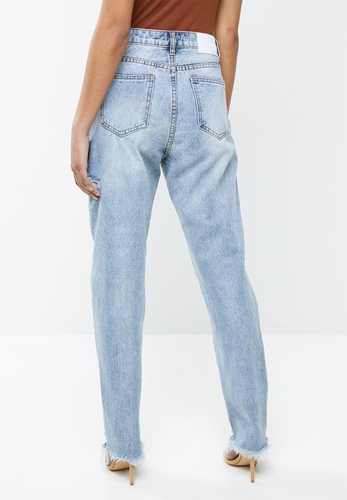 Missguided - Petite distress jeans - light blue
