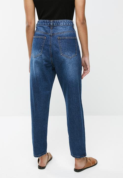 Missguided - Petite riot mom jeans - blue