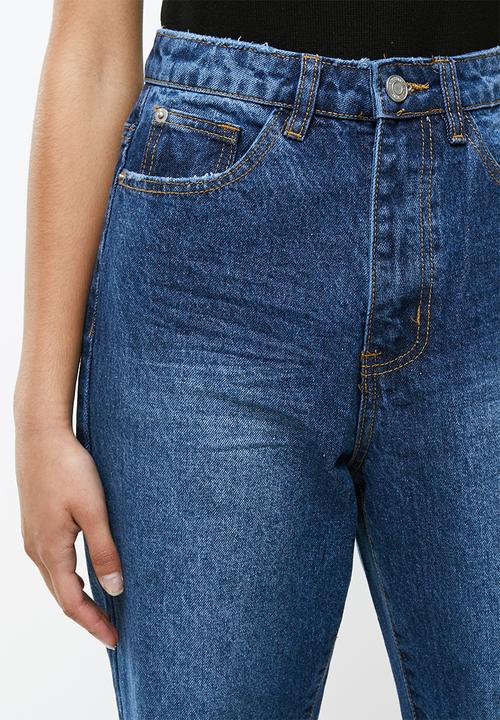 Missguided - Petite riot mom jeans - blue