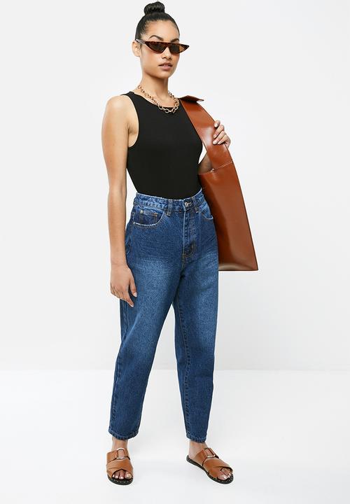 Missguided - Petite riot mom jeans - blue