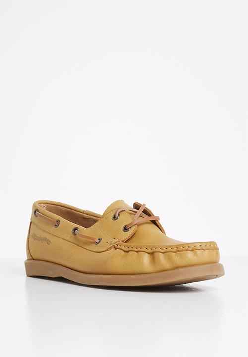 Grasshoppers - Deckskin leather boat shoe - whiskey