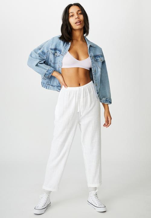 Cotton On - Cali pull on pant - white
