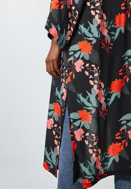 Superbalist - Printed longer length shacket - oriental floral