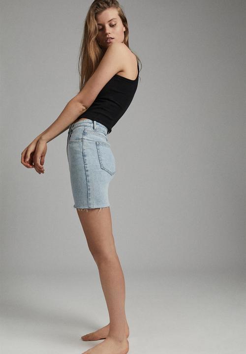Cotton On - Classic stretch denim mini skirt - blue