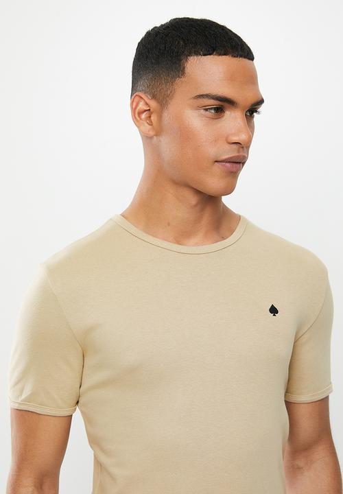 STYLE REPUBLIC - Ace crew neck tee - stone