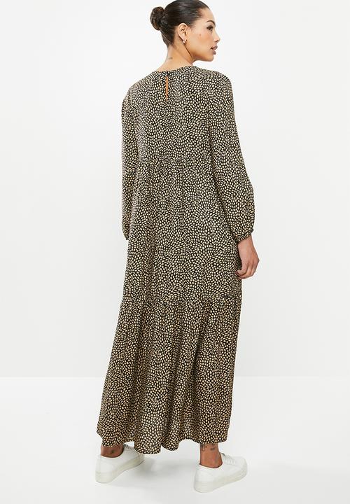 edit - Tiered midi dress - dark minimal 