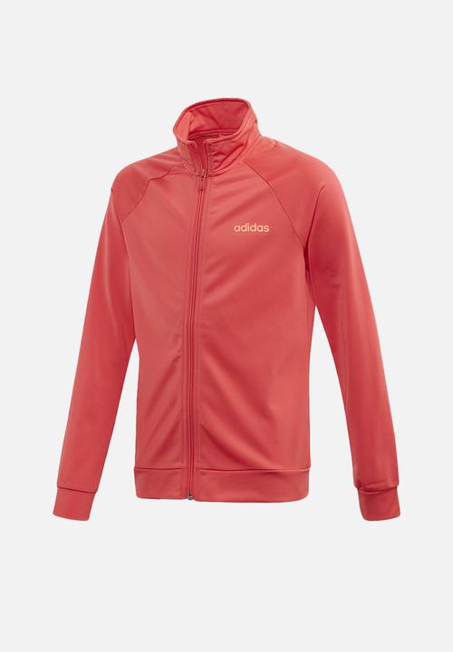 adidas Originals - Entry tracksuit - coral & black 