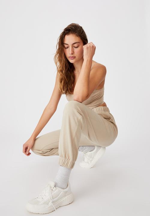 Cotton On - High waist track pant - infinity garment pigment dye