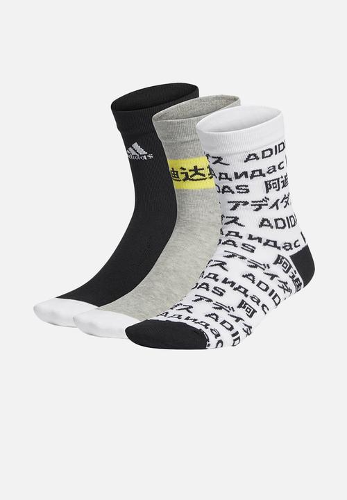 adidas Originals - Crew 3 pack socks - multi