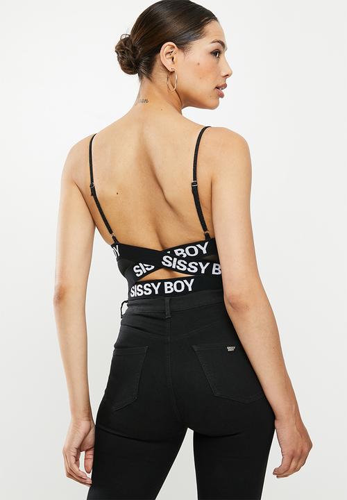 SISSY BOY - Onyx bodysuit - black