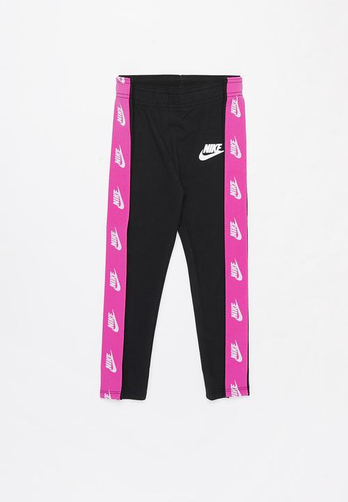 nike futura leggings black and pink