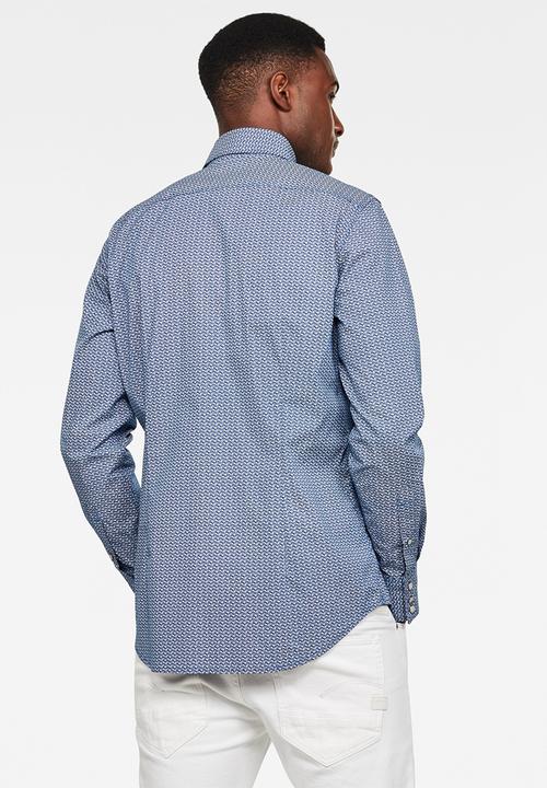 G-STAR - 3301 Slim long sleeve shirt - blue