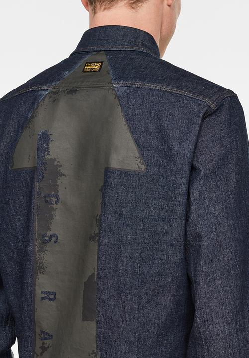 G-STAR - 3301 Slim long sleeve shirt - blue