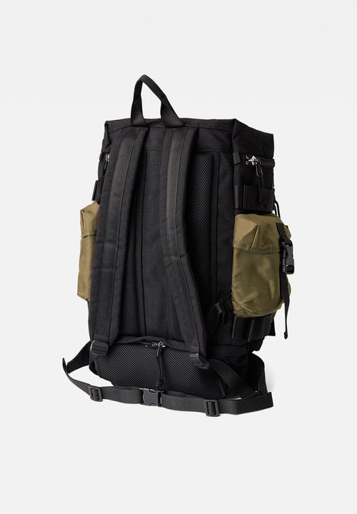 G-STAR - Estan detachable pocket backpack - brown & black