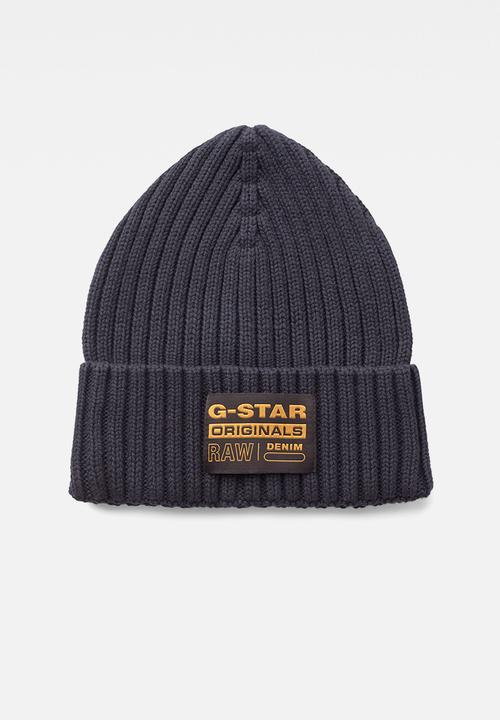 G-STAR - Rib beanie - blue