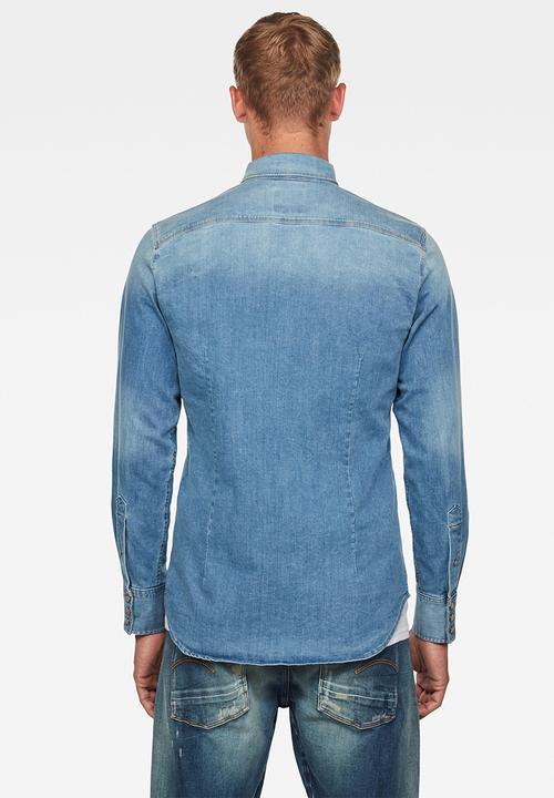G-STAR - Slim denim long sleeve shirt - blue