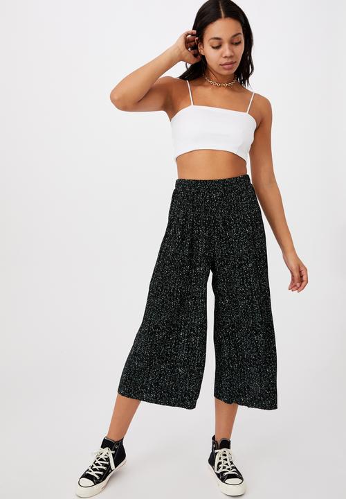 Cotton On - Poppy pleated pant - nancy confetti black