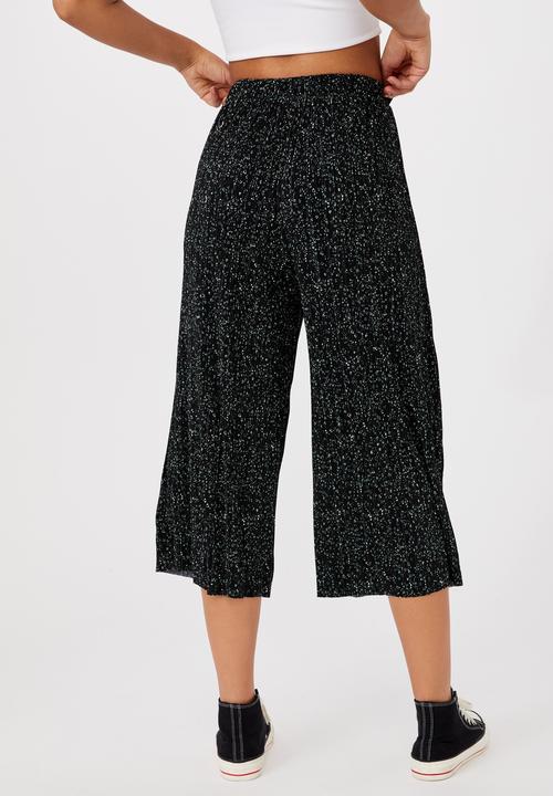 Cotton On - Poppy pleated pant - nancy confetti black