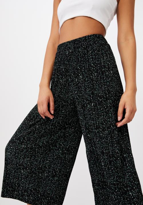 Cotton On - Poppy pleated pant - nancy confetti black