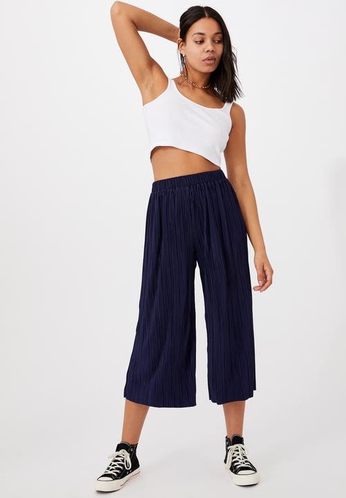 Cotton On - Poppy pleated pant - peacoat