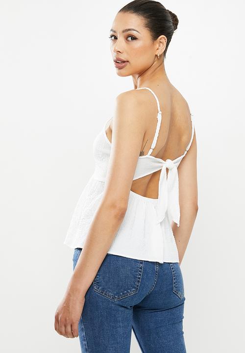 MILLA - Halter blouse - white