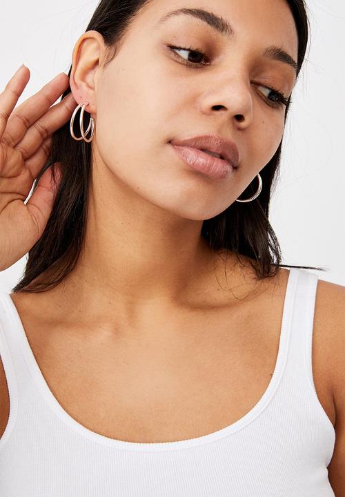 Rubi - Luxe layers hoop - double silver