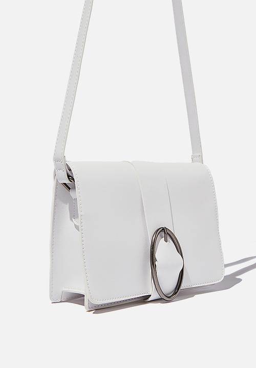 Rubi - Buckle cross body bag - white