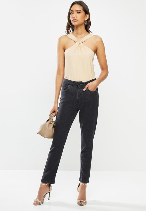 VELVET - Tie neck halter blouse - ivory
