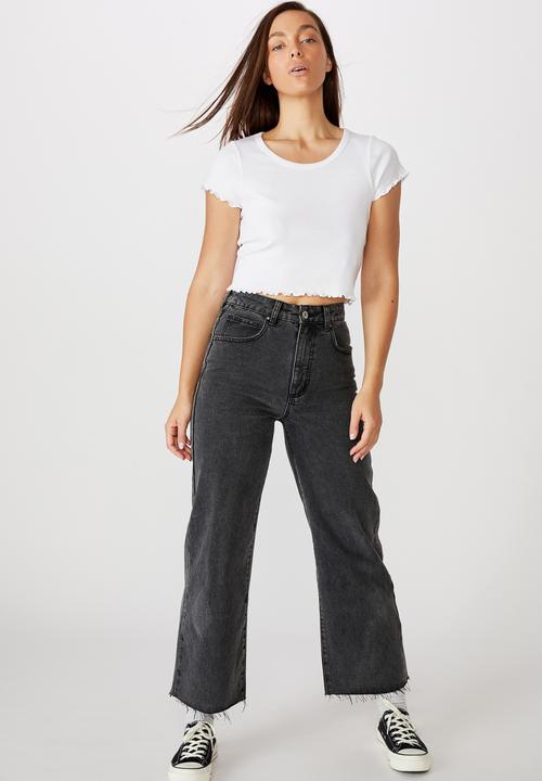 Cotton On - Turnback short sleeve top - white