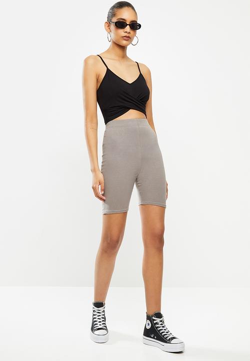 Blake - Cami knot front bralette - black