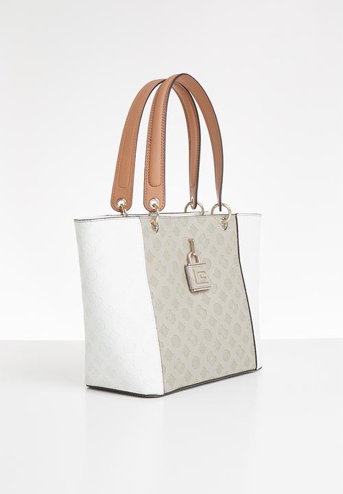 GUESS - Kamryn tote - brown & white