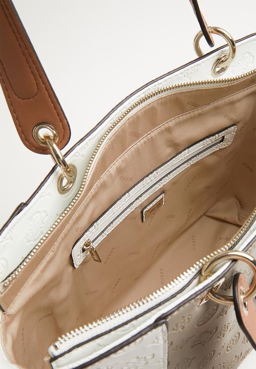 GUESS - Kamryn tote - brown & white