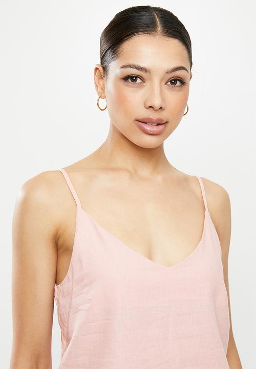 Cotton On - Amy V-neck cami - sunfaded pink