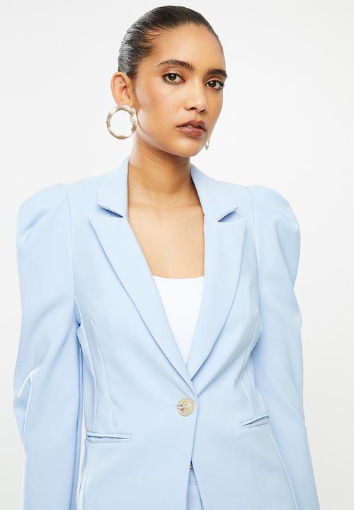 SISSY BOY - Girl boss: fashion blazer with puffy sleeve - soft blue