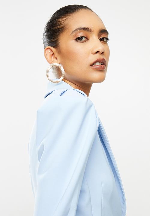 SISSY BOY - Girl boss: fashion blazer with puffy sleeve - soft blue