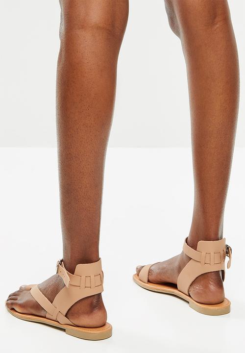 Superbalist - Siera leather ankle strap sandal - neutral