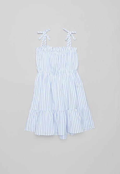 Superbalist Kids - A-line summer dress - blue & white 