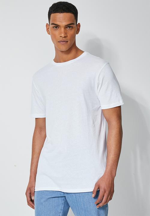 Superbalist - 3 pack Barney longline curved hem tee - white