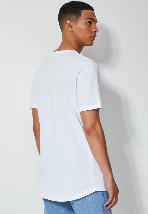 Superbalist - 3 pack Barney longline curved hem tee - white