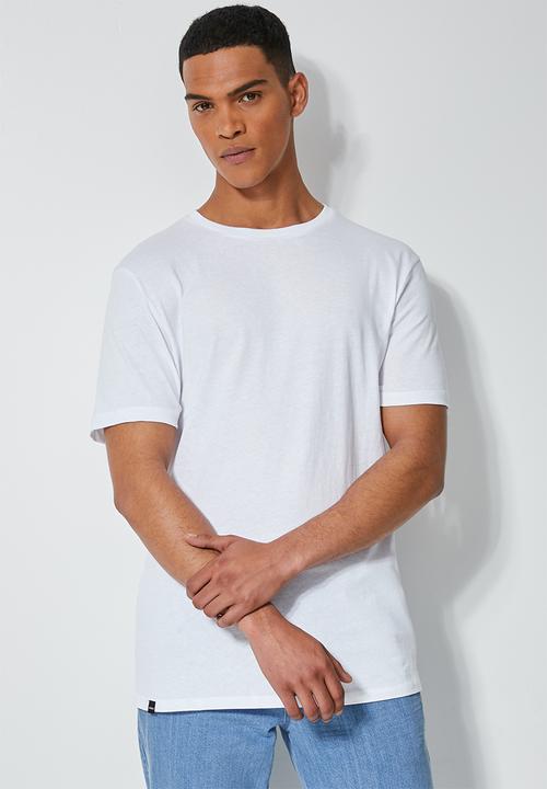 Superbalist - 3 pack Barney longline curved hem tee - white