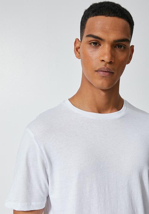 Superbalist - 3 pack Barney longline curved hem tee - white